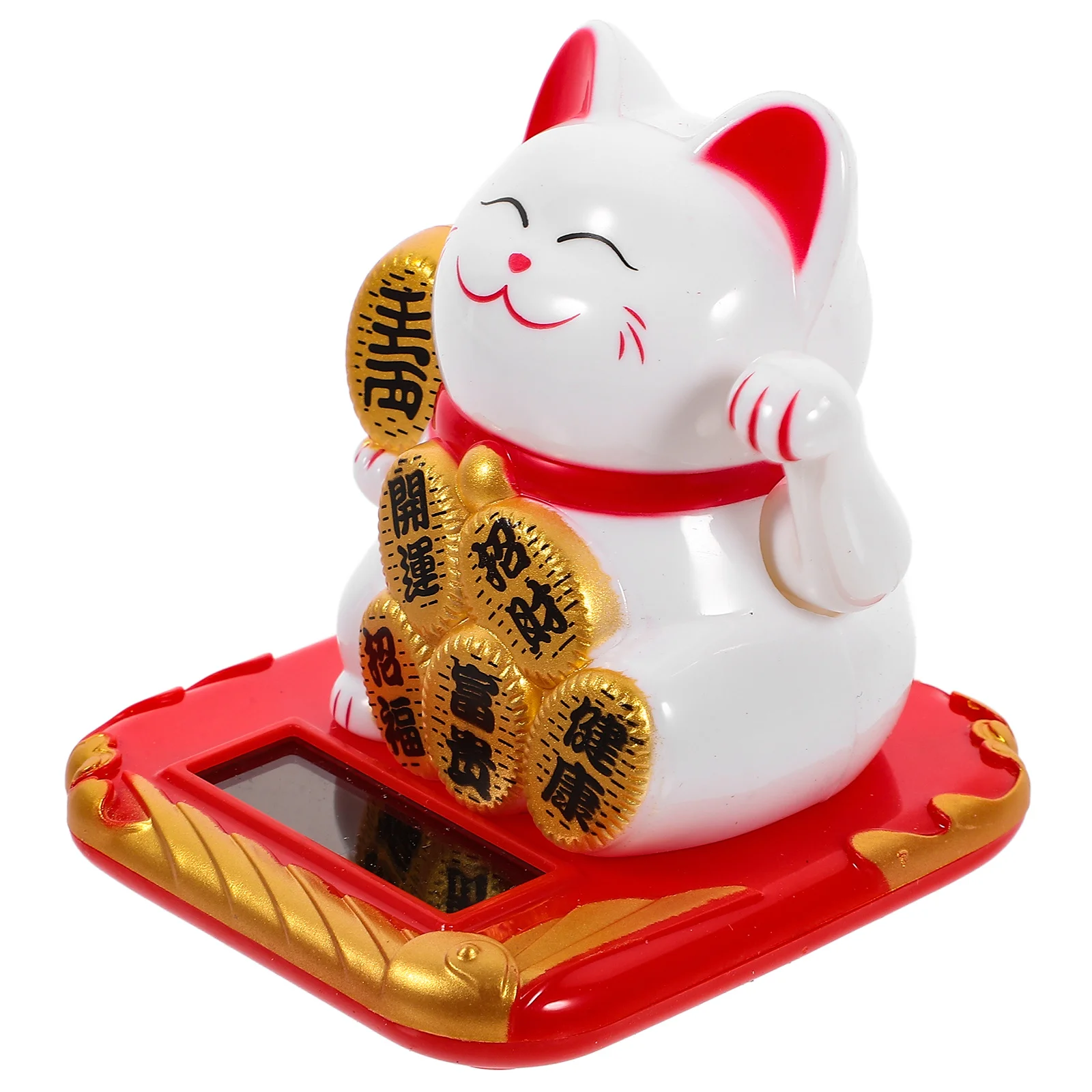 

Solar Powered Cat Waving Arm Ornament for Home Office Car Decor Lucky Cat Statue Feng Shui Decoration Good Luck Gifts