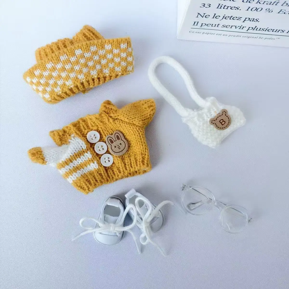 

Мини-плюшевая кукольная одежда, аксессуары для 17 см Labubu V1 V2 и несколько серий — идеальный наряд для вашей куклы