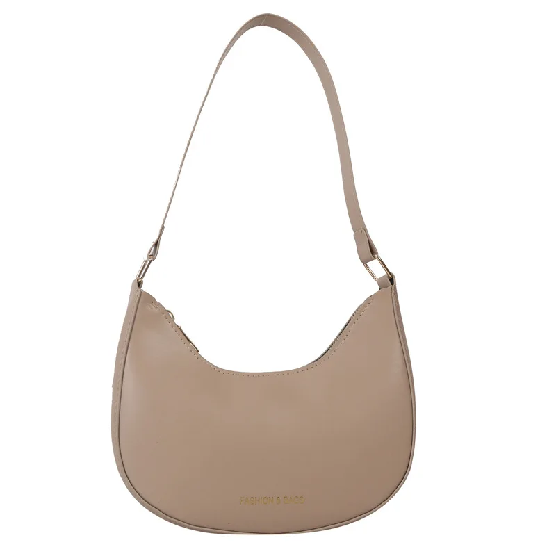 Bolsos de hombro de diseño de lujo para mujer, bolso Hobo de media luna, bolsos de marca a la moda para mujer, bolso de mano pequeño de cuero de vaca