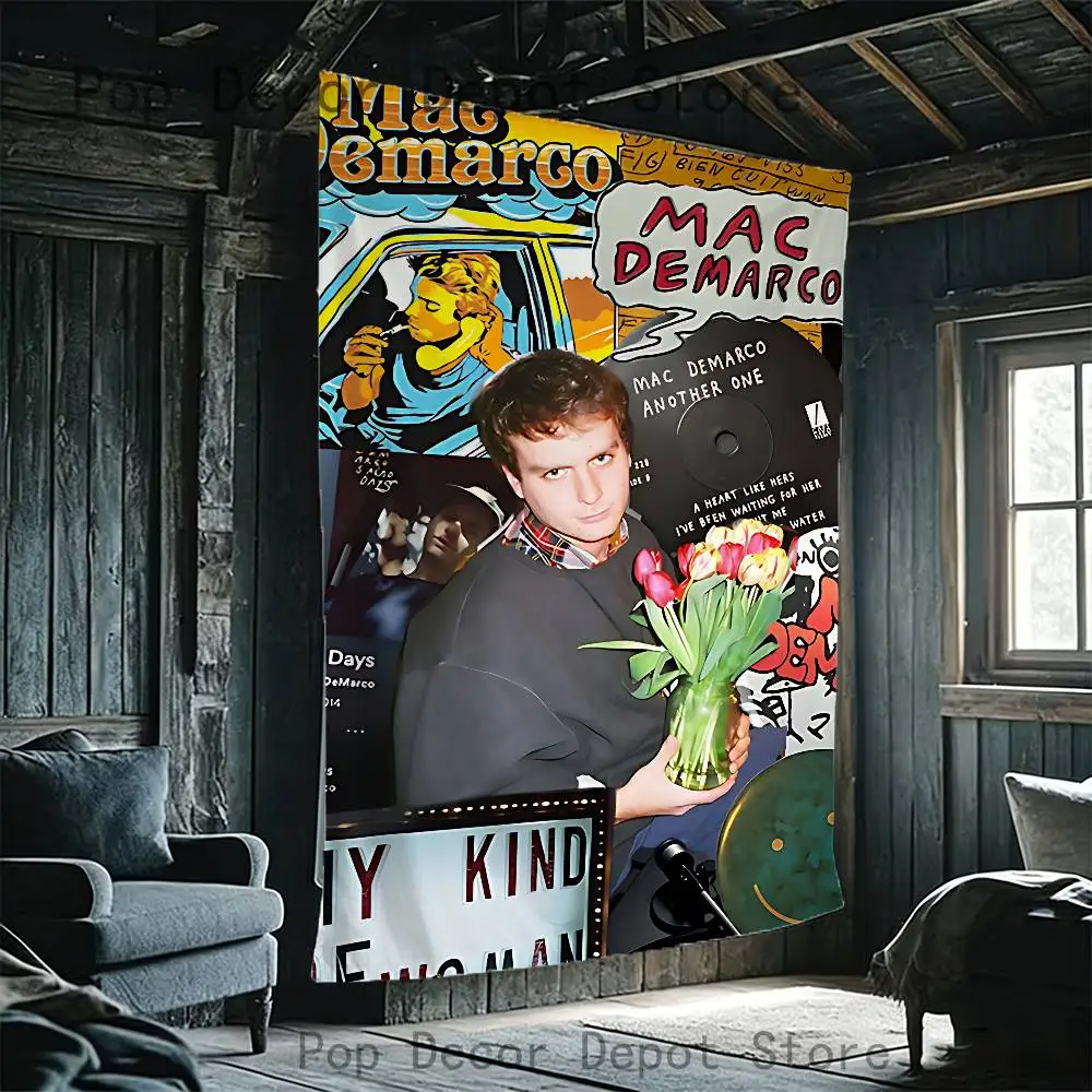 

Mac D-DeMarco Singer Flag Banner Funny Tapestry With Four Grommets 7 Sizes 150X200cmFans Gift For Decoration