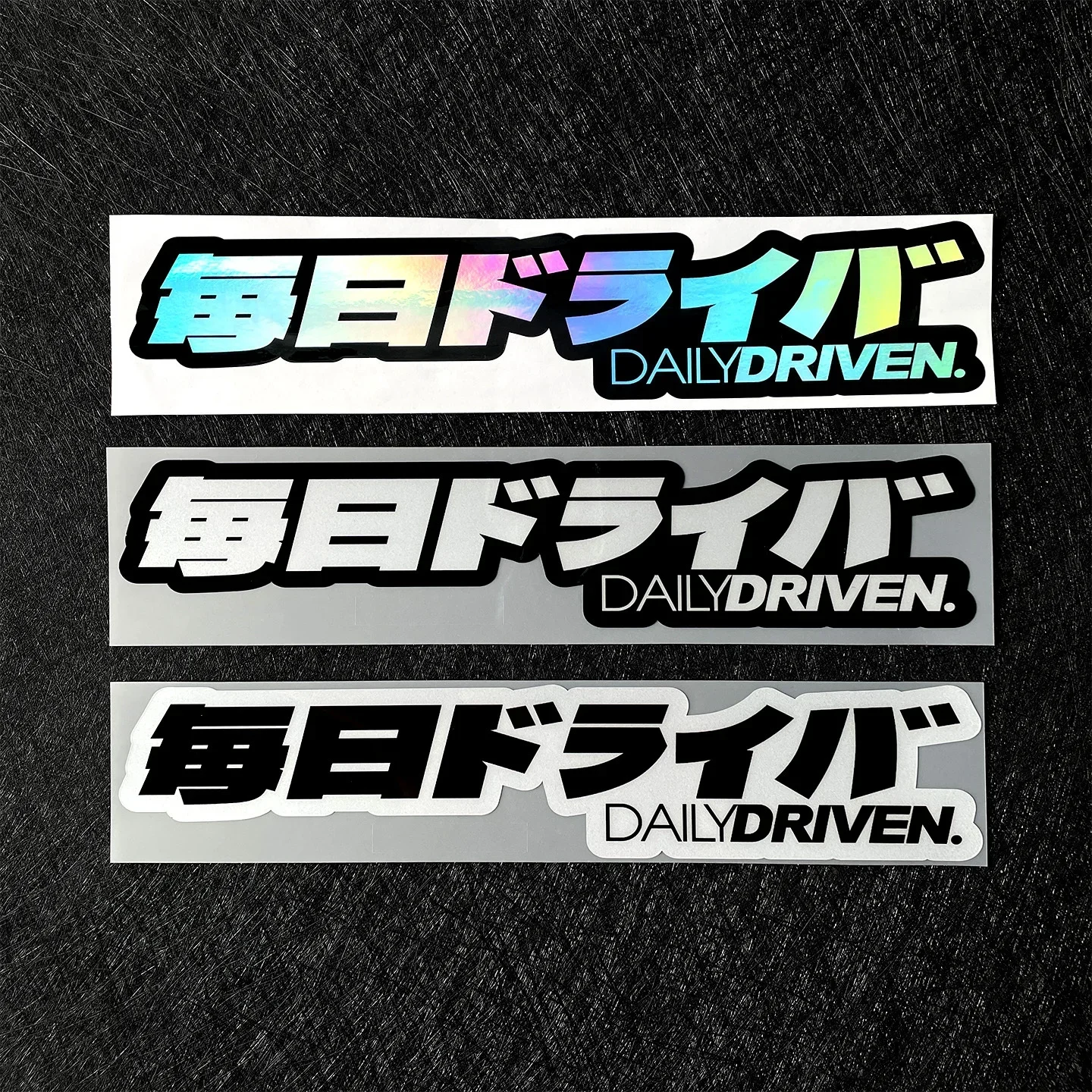 Daily Ride Japanese Kanji Motorcycle Sticker,JDM Street Style Body Decal for Motorcycle,Car,Helmet Surface