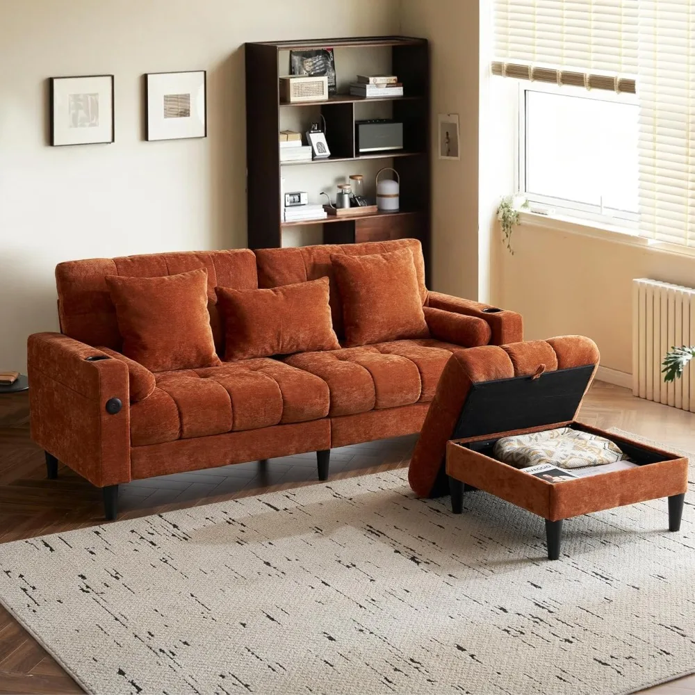 77" L-Shaped Sofa, … - image