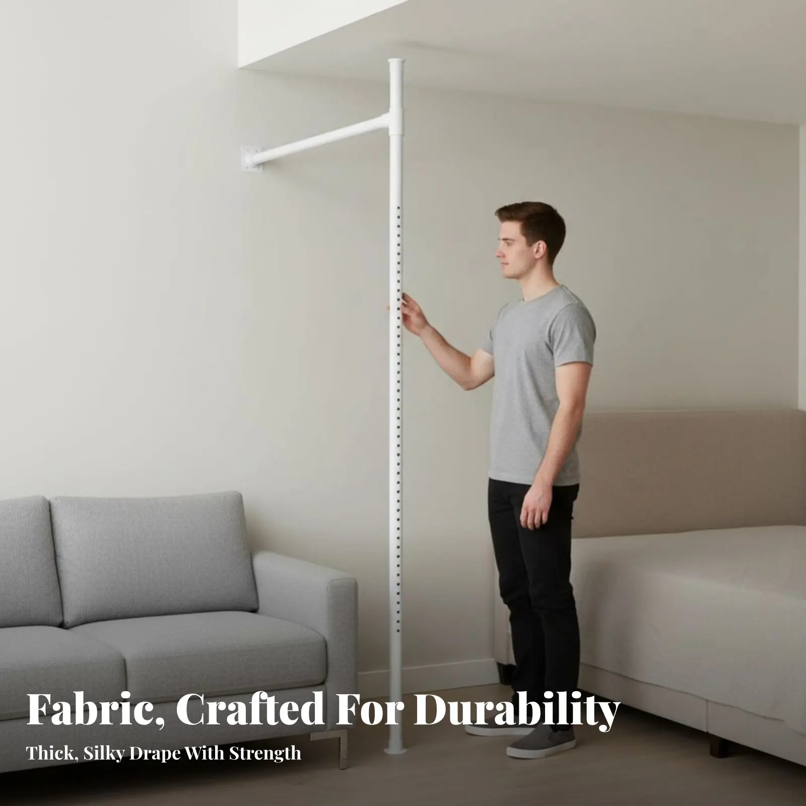No-Drillstanding Folding Partition Drillnon-Invasive Installation Room Divider Foldable Design Movable for Homeowners, Students