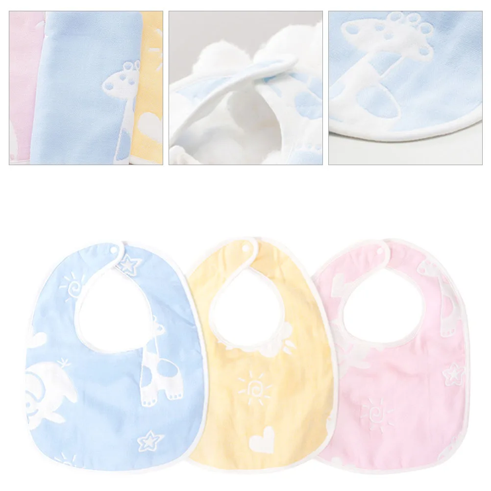 

3Pcs Baby Drool Bibs Cotton Bandana Absorbent Bibs for Teething Newborn Boys Or Girls Cotton Baby Bib Bib for Boys Or Girls