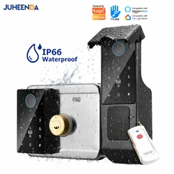 Outdoor Tuya Wifi Waterproof Smart Door Lock Fingerprint Digital Code IC Card Entry Door Electronic Gate Lock TTLock App Alexa