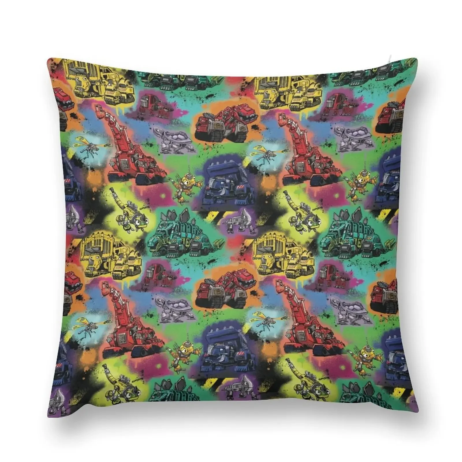 Kid's Graffiti Dino Print Throw Pillow Sofa Covers For Living Room Throw Pillow Covers Pillow Case Christmas