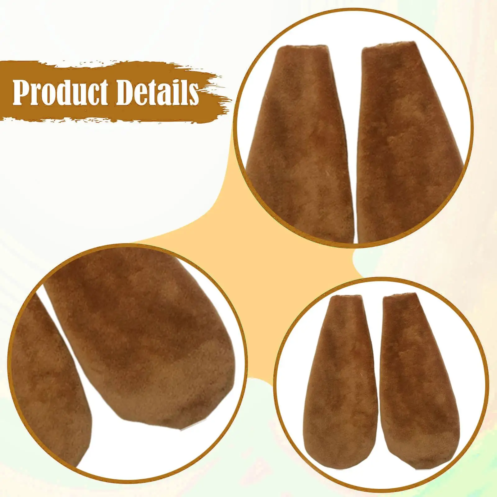 10 paia di orecchie di coniglio doppio lato vestito operato costume da cartone animato copricapo orecchie pelose di animali per accessori toppe fai da te festa