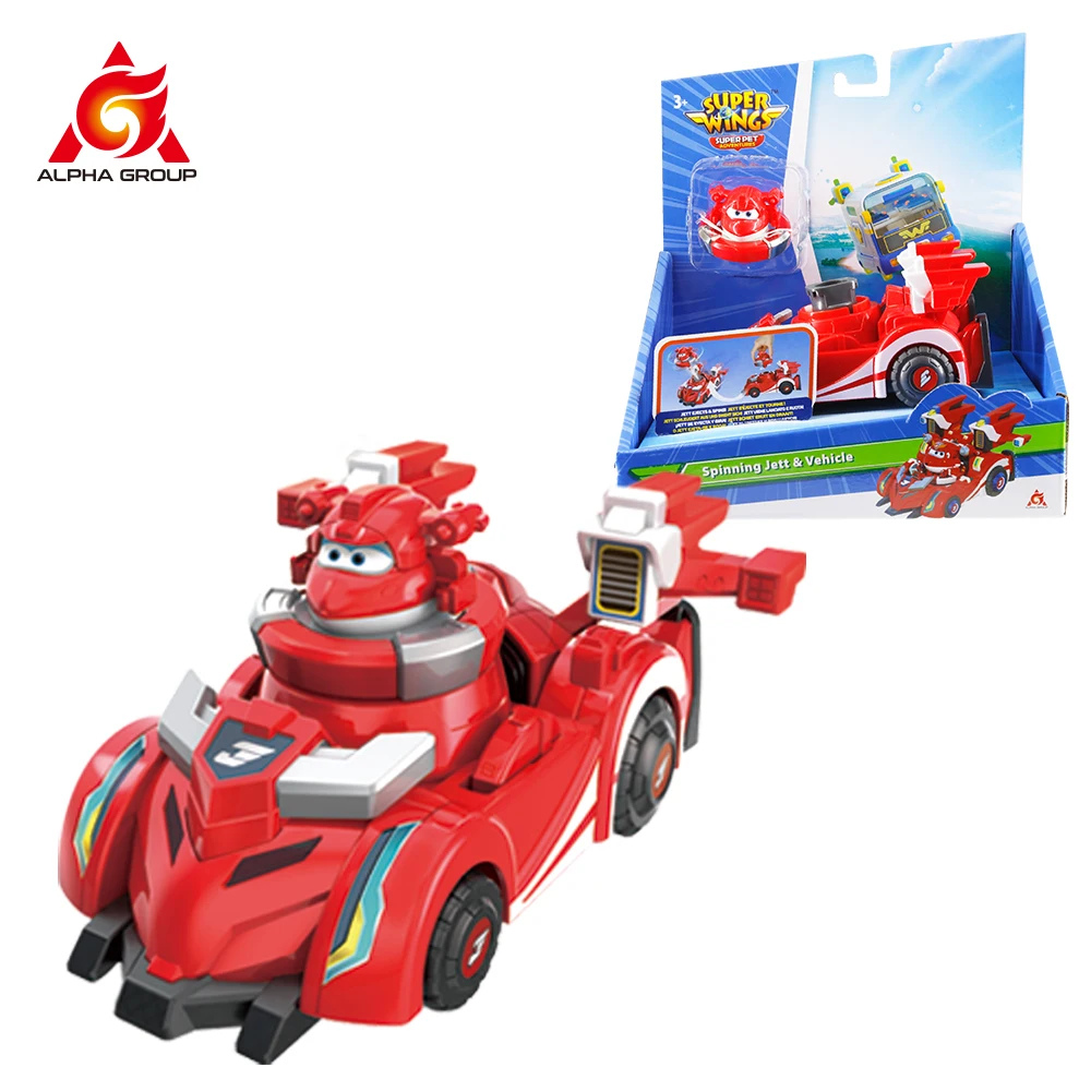 

Super Wings Spinning Jett & Vehicle Spinning Mode &Vehicle Mode Jett Pop Out From Vehicle & Spin Transformation Anime Kid Toys