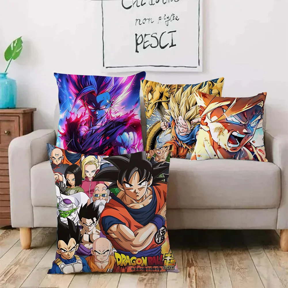 Anime Cool Cartoon Pillow Covers, impressão frente e verso, Curto Plush, Bonito Capa de Almofada, Sofá, Casa, D-D-DragonS, B-BallsS