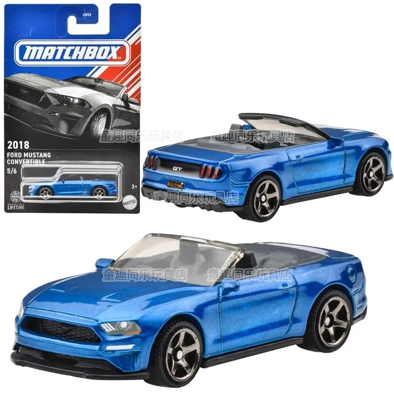 Original Mattel Matchbox Car 1/64 Diecast Chevy Camaro Ford 2018 Mustang Convertible Vehicle Model Toys for Boys Collection Gift