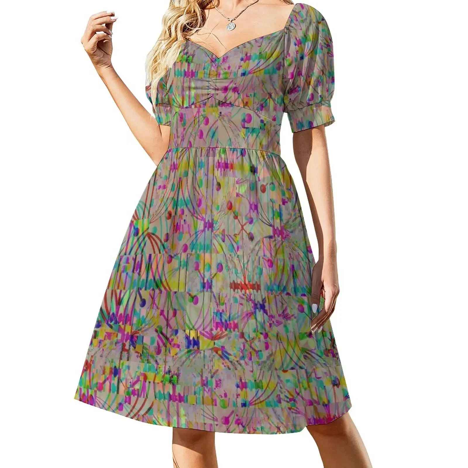 

Elevator Style Exchange Short-Sleeved Dress Woman clothes Women's evening dress