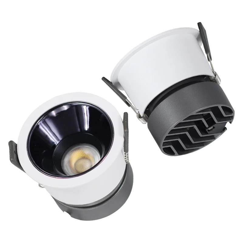 Led Recessed Ceiling Light Adjustable Angle Spotlight LED Anti-glare Light Embedded Living Room COB Smart Downlight