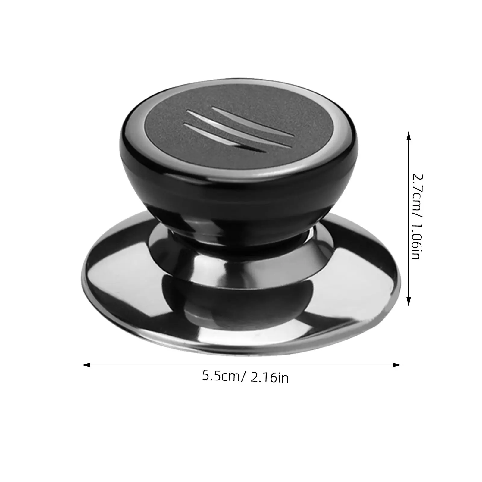 2pcs Heavy Duty Pot Lid Knobs – Metal Anti-Scald Comfort Grip Handles with Wide Base & High Load Capacity