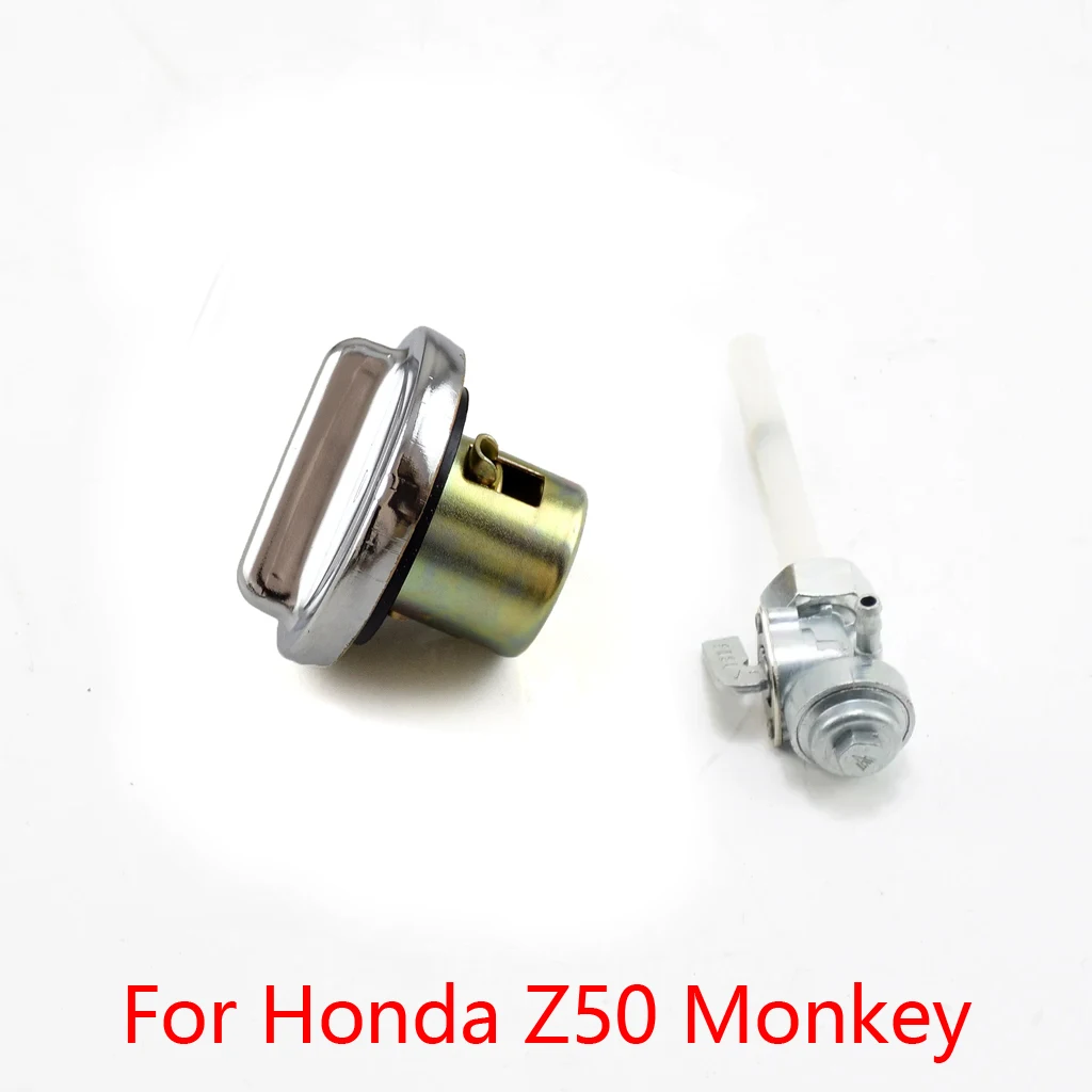 Tapa del tanque de combustible de la motocicleta + grifo del interruptor de combustible de aceite para Honda Monkey Z50 Z50J DAX CT70, piezas de repuesto