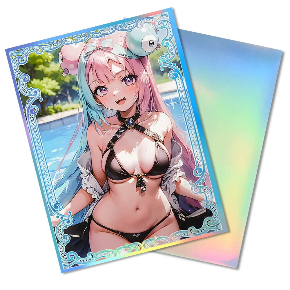 67X92mm 120PCS Laser Anime Sleeves for MGT/PKM/PTCG Top Loading Board Game Card Holder Game Trading Card Protector