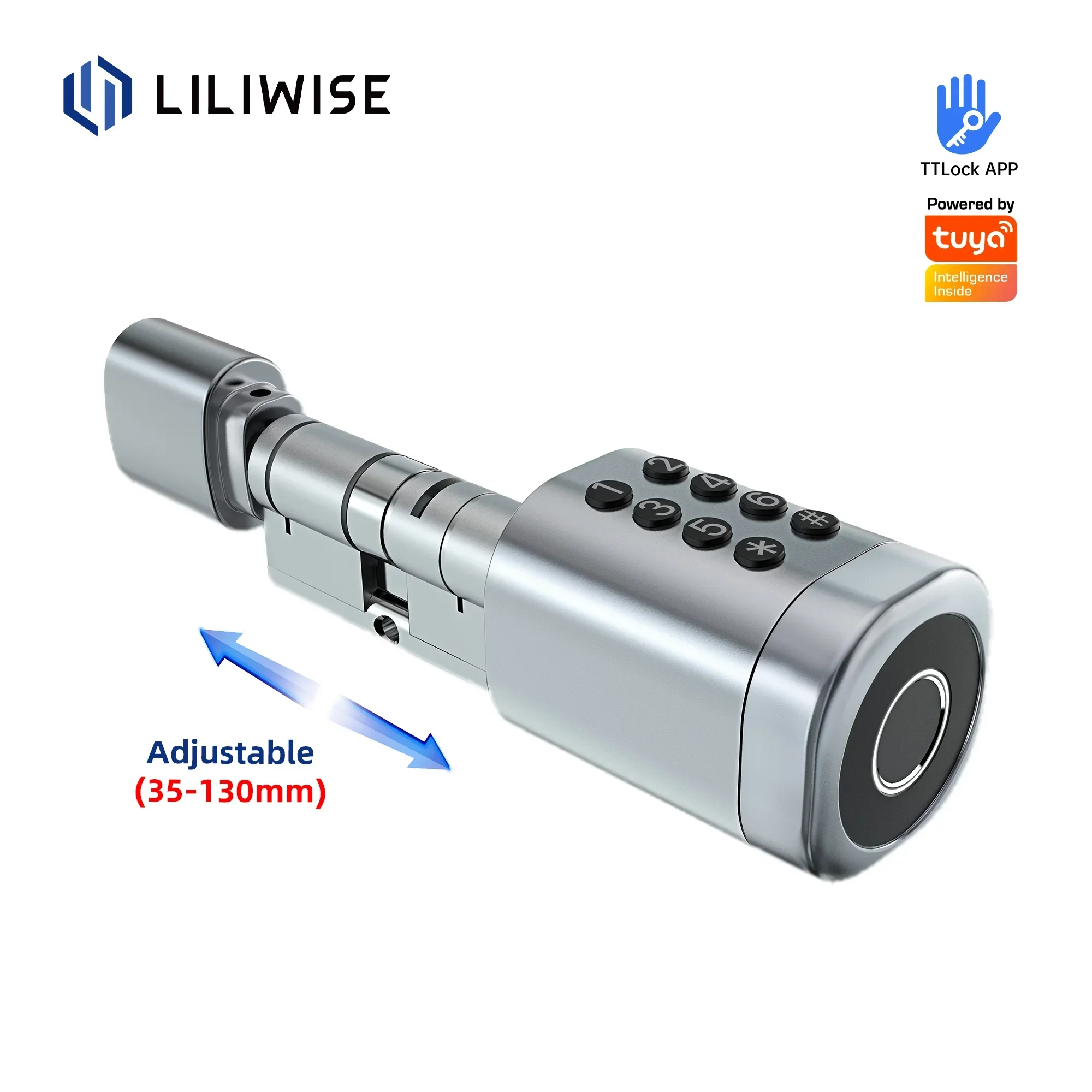 Euro Standard Smart Cylinder Elektronisches Profilzylinde With Ttlock Adjustable Cylinder Electronic Door Lock