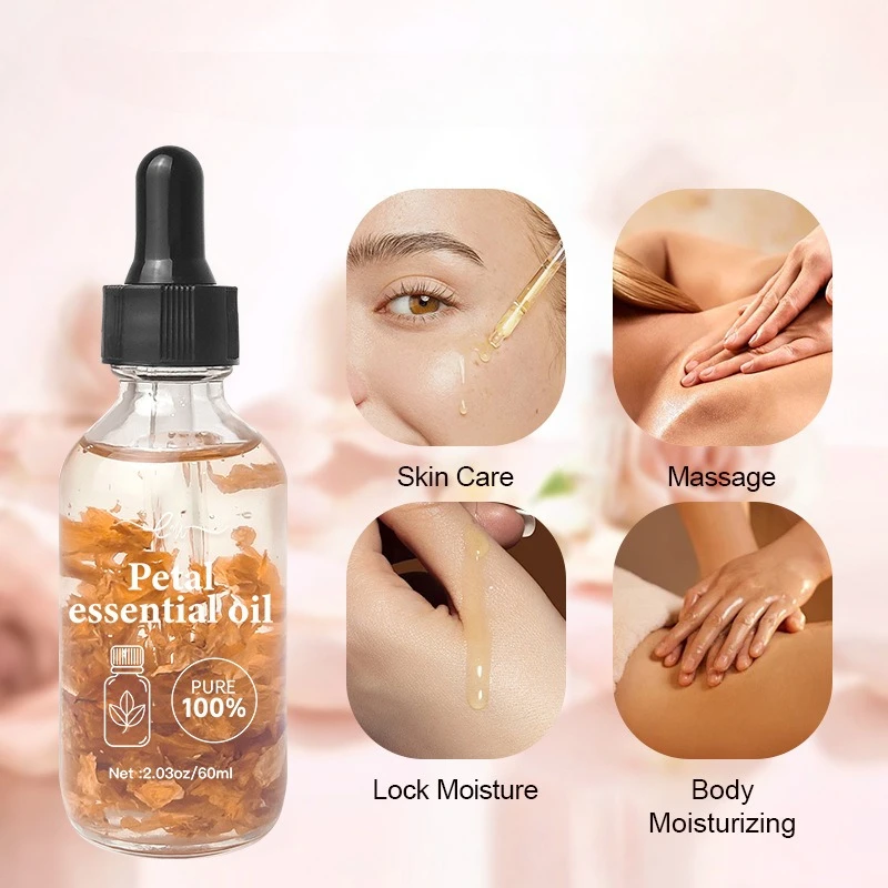 

Rose Facial Essential Oil Hydrating Moisturizing Skin Care Muscle Sore Massage Oil Moisturizing Firming Brightening Skin Tone