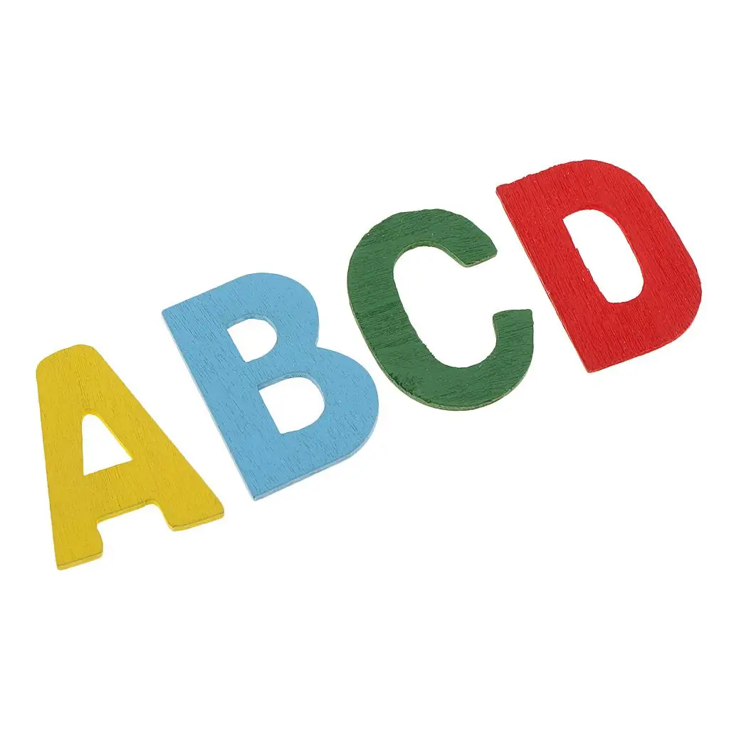 Wooden Alphabet Letters Educational Toy Kit Craft Embellishments Storage Tray for Kids Learning Activities Classroom