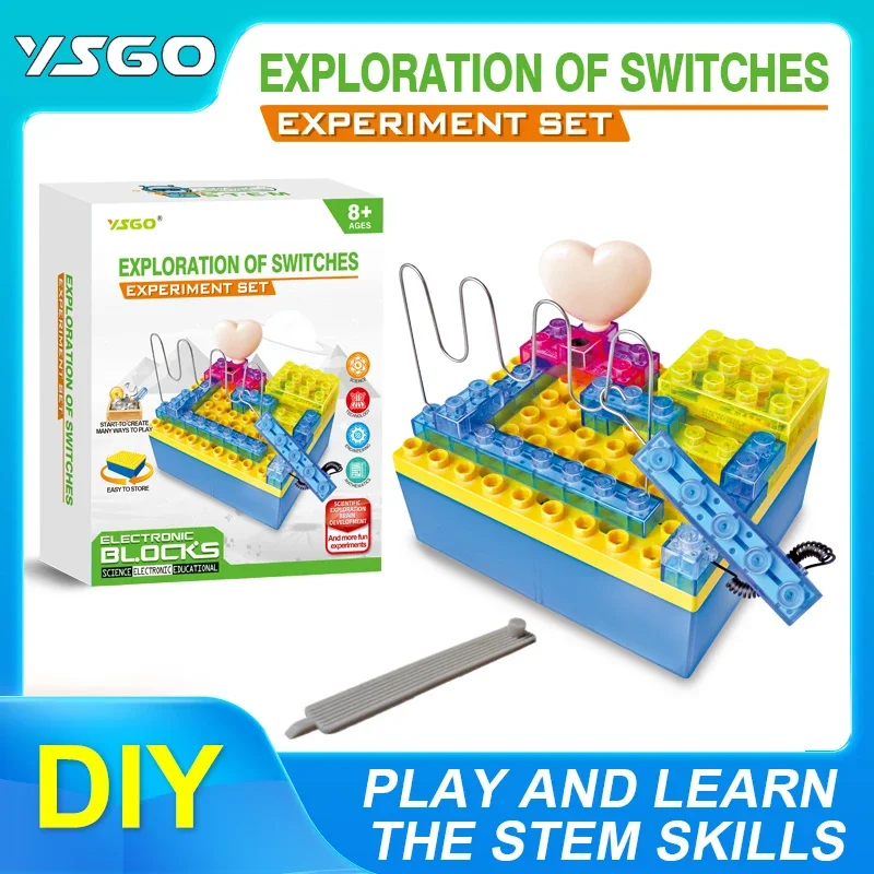 

Electric Energy Building Blocks Light Maze Children's Circuit Mosaic Science Teaching Various Switch Physical Toy Education