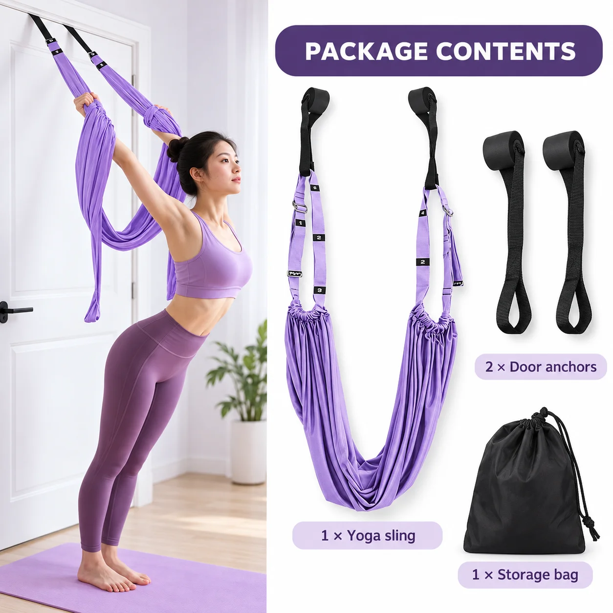 Tali Peregangan Ayunan Yoga ya - Yoga Fitness Trainer ulasan dan harga