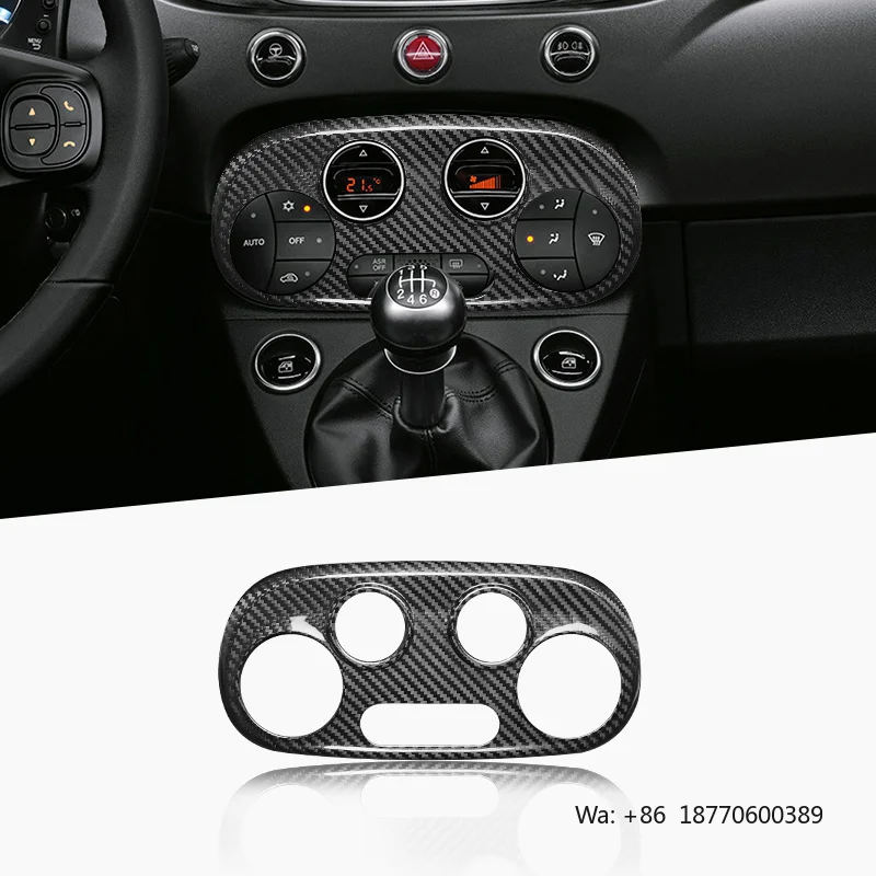 Shasha Carbon Clima Cover Automatic Real Carbon Fiber Interior Accessories  for Fiat Abarth 500