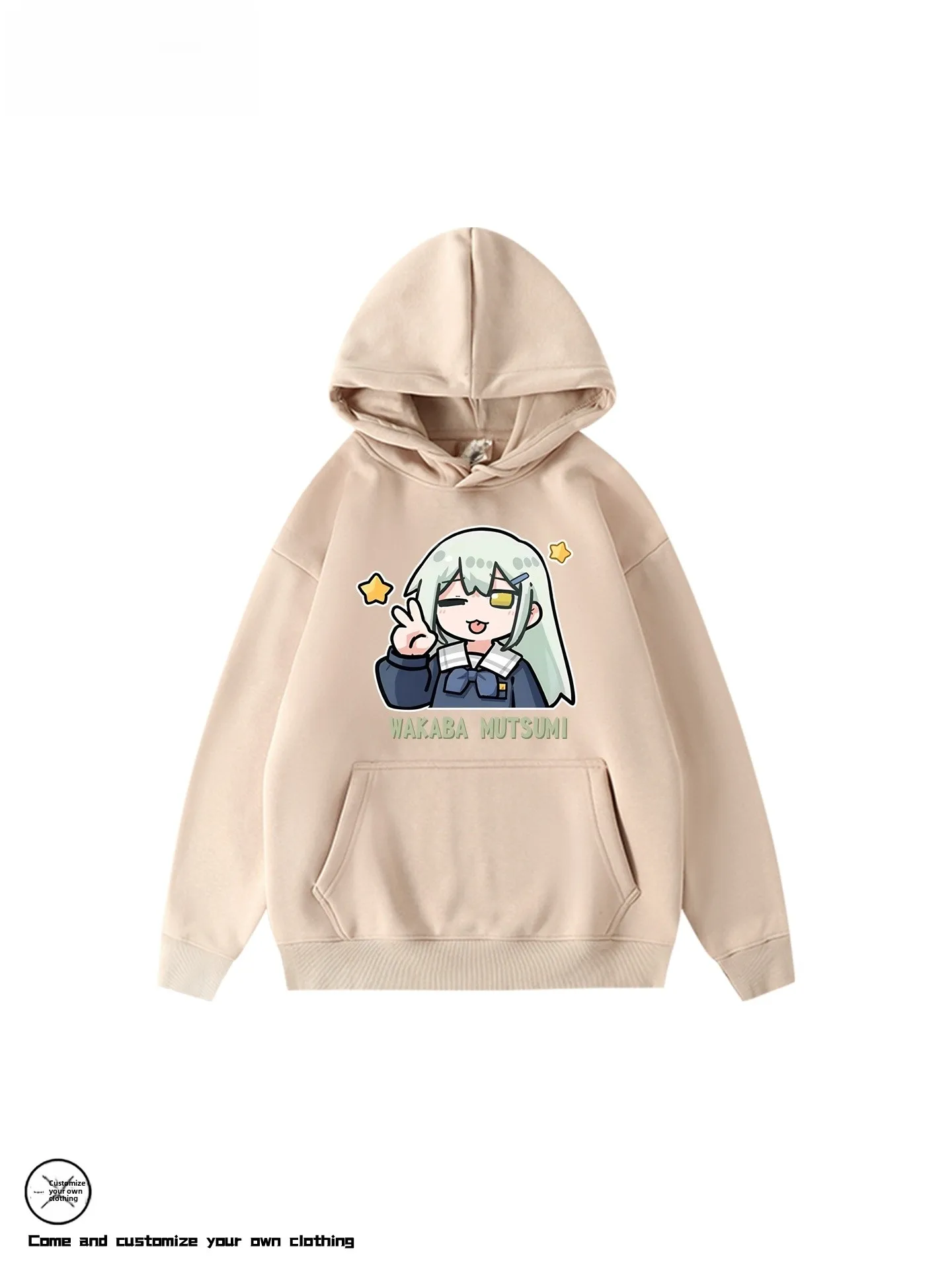 Bang Dr Anime Ave Ca Hoodie Cartoon Fce Loose Fit ex Sweatirt Youth Faion Autumn Winter Warm Stand Cut Print