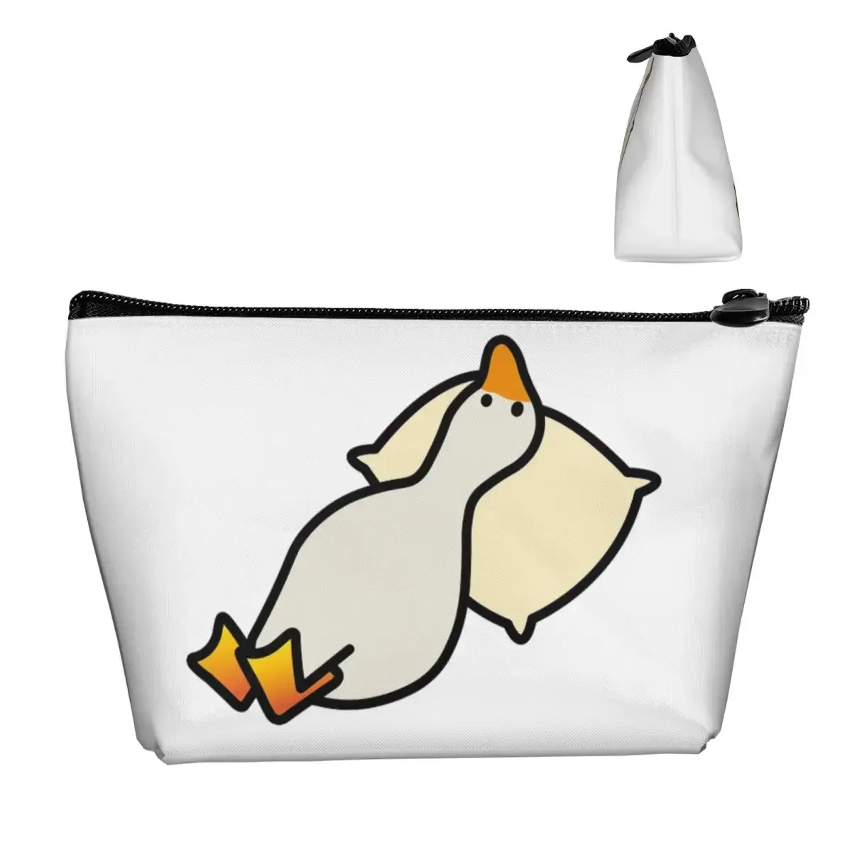 Duck Sleeping, Tired Duck Resting, Funny Duck Makeup Bag Zipper Bag Cosmetic Case Cosmetics Organizer For Women Female Gift