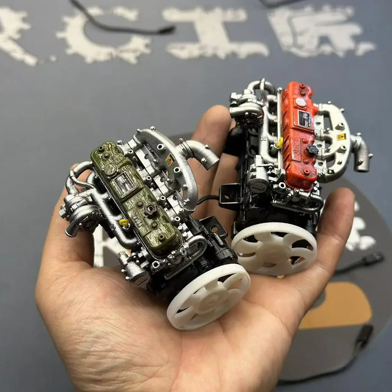 RC Model Mini Engine for 1/10 RC Crawler Car Traxxas TRX4 Defender AXIAL SCX10 RC4WD Accessories