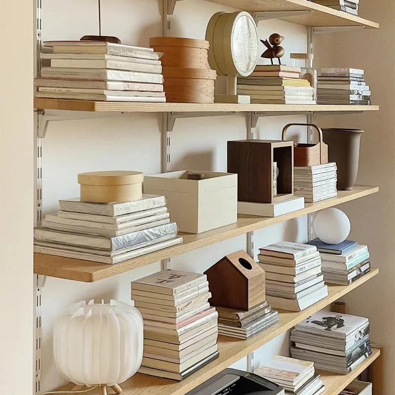 

Simple storage rack, straight track, wall mounted bookshelf, living room wall cabinet partition