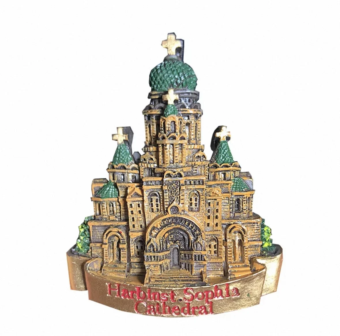 Harbin Fridge Magnet Cultural and Creative Souvenir Snowflake Ice and Snow World Metal Rotating Travel Souvenir Small Gift