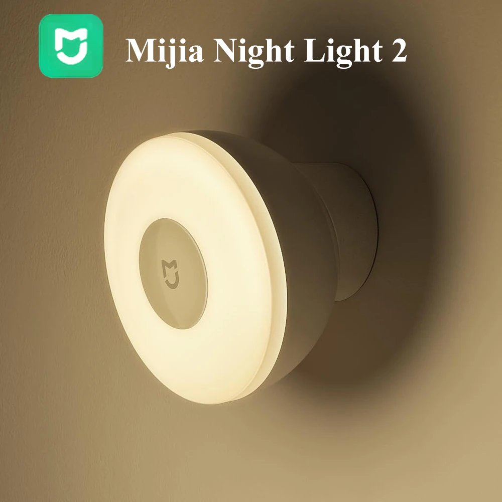 Mijia Night Light 2 Version Motion Sensor Adjustable Brightness Smart Human Light Sensor Night Lamp Bedroom