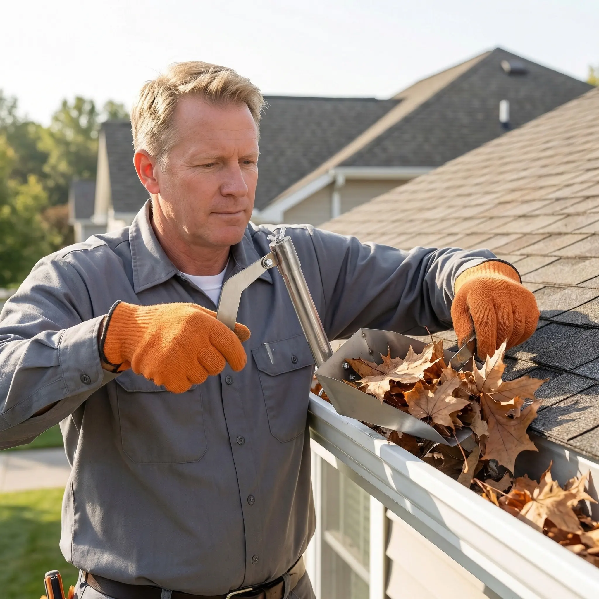 

Легкий алюминиевый мини-грабель-лопатка для очистки водостоков от листьев и мусора с крыши