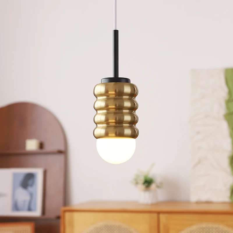 SANDYHA Modern Cream Pendant Lights Nordic Bedroom Living Room Bedside Lamp Designer Lighting Fixtures Creative Home Decor