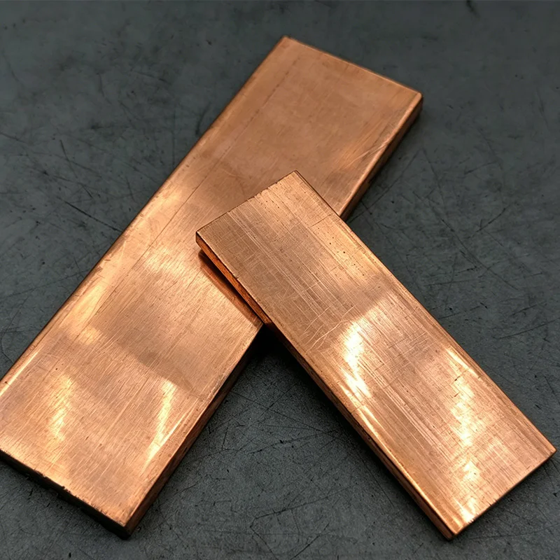 Length 100mm 200mm Pure Copper Flat Plate Sheet Copper Bar Thickness 1mm to 5mm