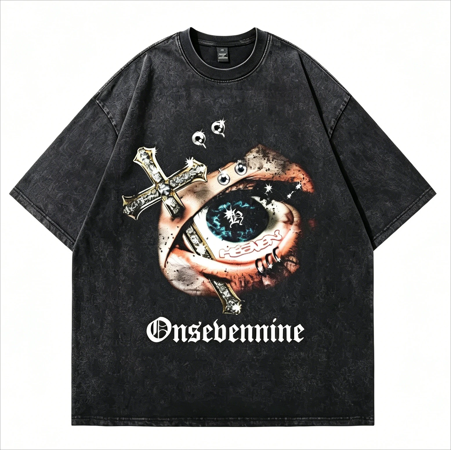 HIP HOP Vintage Washed American Street Loose Couple Short Sleeve T-Shirt Men's Summer City Walk Date Travel Performance Daily