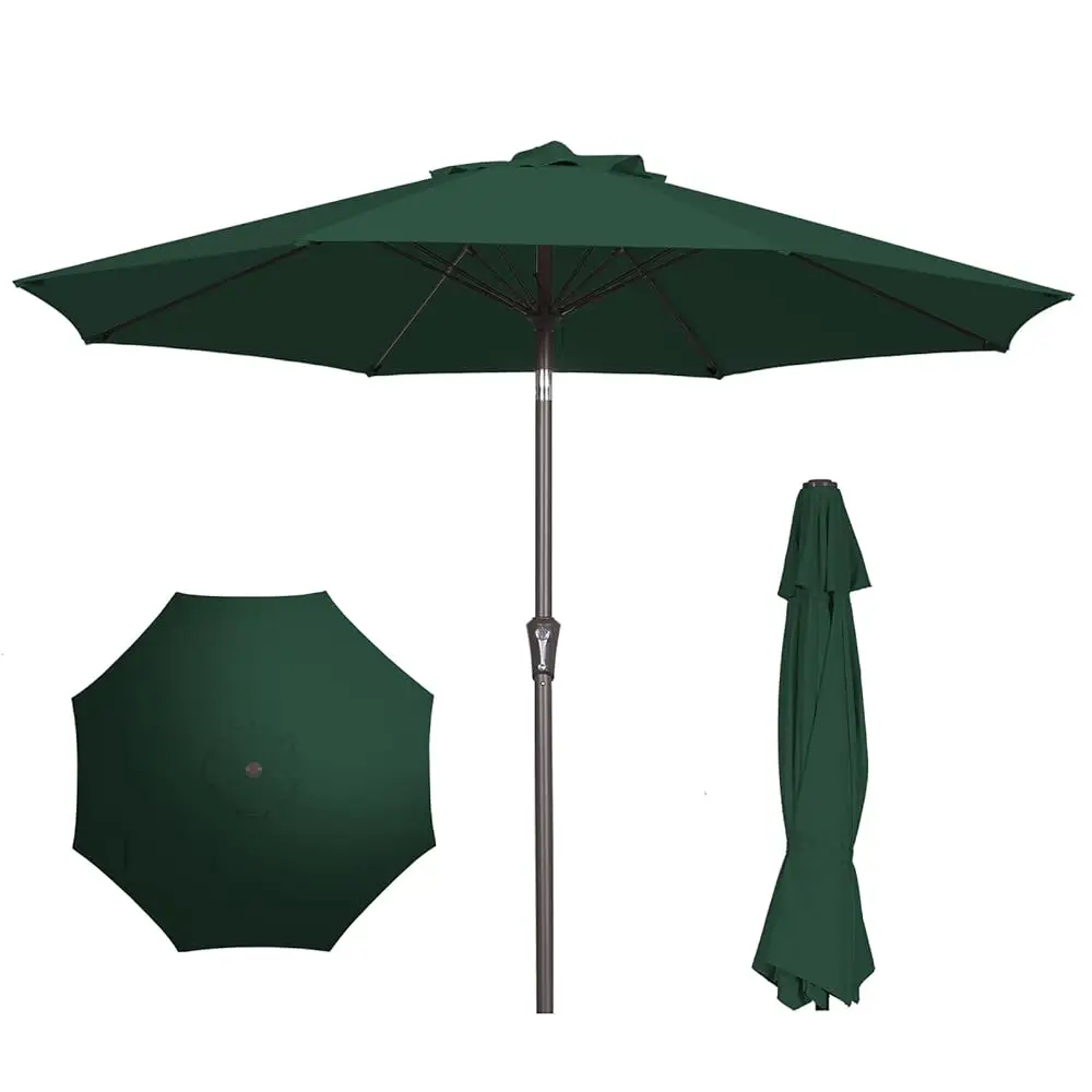 

Patiokingdom 9Ft Patio Outdoor Umbrella-Upf 50+ Sun Shade With Wind Vent, Push-Button Tilt & Smooth Crank Lift, Rust-Resistant