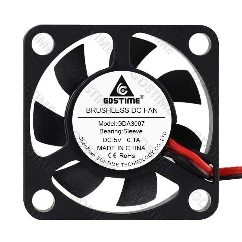 10Pcs Lot Gdstime 3007 2 Pin Dupont 30mm Axial Cooler 30x30x7mm PC Computer Case Cooling Fan DC 5V 3cm Brushless Mini Radiator