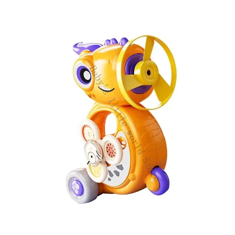 Press Activated Dinosaur Flying Disc Car Toy Safe Plastic Design For Toddler Fun B2EB