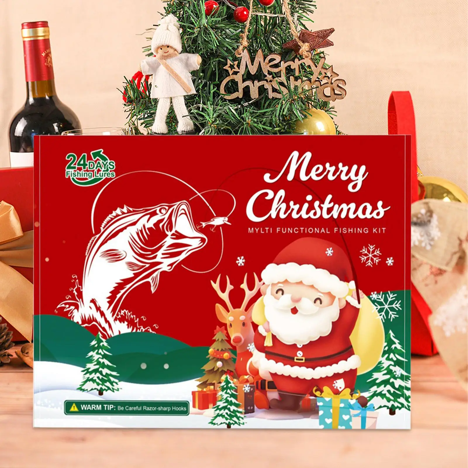 Countdown To Christmas Calendar 2025 Advent Fishing Accessories Fishing Gear Calendar Countdown To Christmas For Men Enthusiasts - Image 3