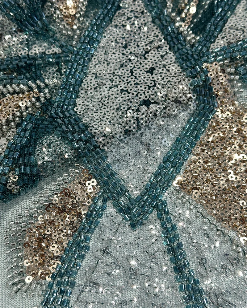 قماش دانتيل مطرز بالترتر الأفريقي الفاخر 2025 جودة عالية العريس النيجيري الزفاف الزفاف التطريز الفرنسية تول الخياطة