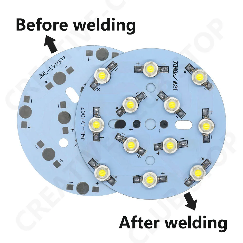 10pcs LED PCB Board Round Aluminum Base Plate High power Heat Sink 1W 3W 5W 7W 9W 12W 15W 18W 21W 24W For LED Bulb Lamp bead DIY