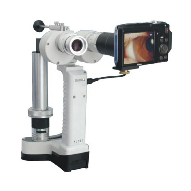 

Cheap Price Ophthalmic Digital Eye Exam Microscope Hand Held Slit Lamp with Camera