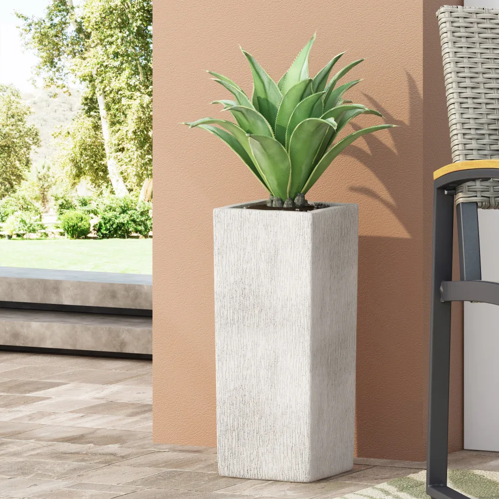 

Современное декоративное кашпо из MGO, устойчивое к погодным условиям, для использования в помещении и на улице, для цветов и растений, для дома, патио, двора, балкона