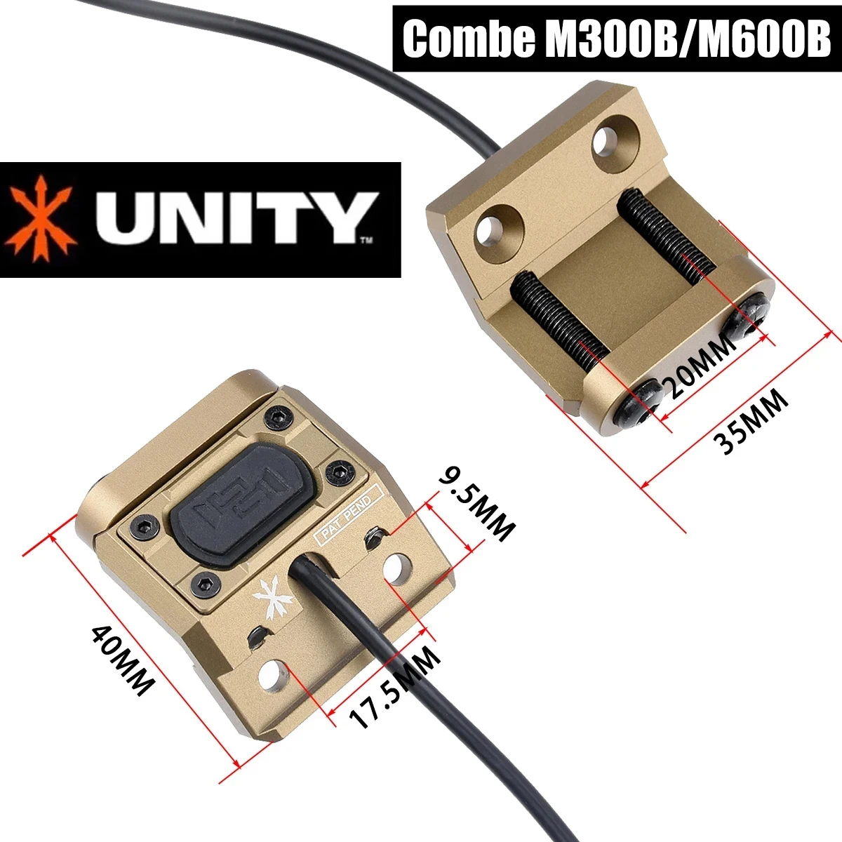 UNITY Switch For Surefire M600 M300 Hot Mod Button Pressure SF Plug Powerful Lights Modb*tton Surefire Pressure Switch 3.5/2.5MM
