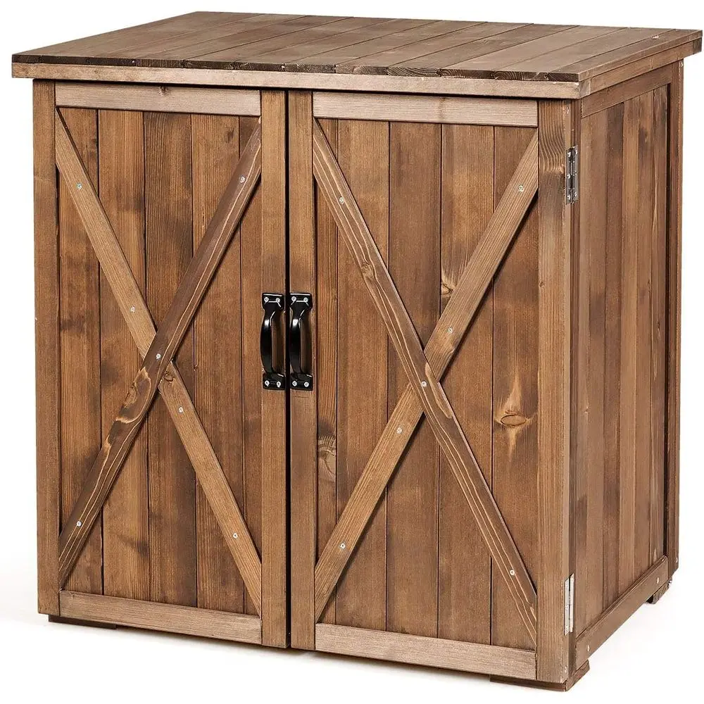 

Durable 2.5x2m Wooden Storage Shed for Outdoor Patio and Garden Use