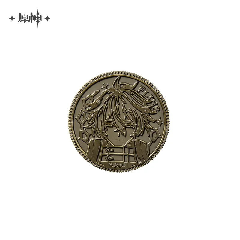 [Настоящее] miHoYo, ожерелье с фланями для игры Genshin Impact Flins Decision, ожерелье с монетами, комплект, аниме-орнамент, одежда, реквизит, подарки для косплея