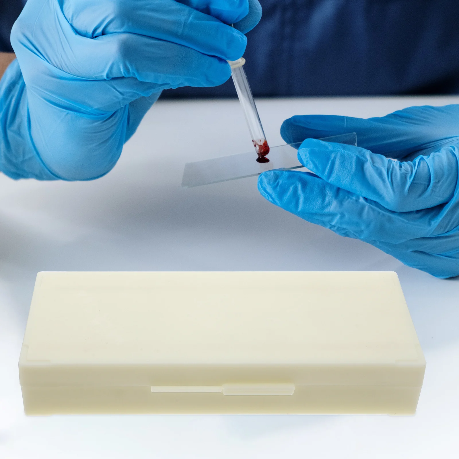 

For Microscope Slides Premium Storage With Numbered Slots Top-Hinged Lid Hold 50 Slides Capacity Scientific