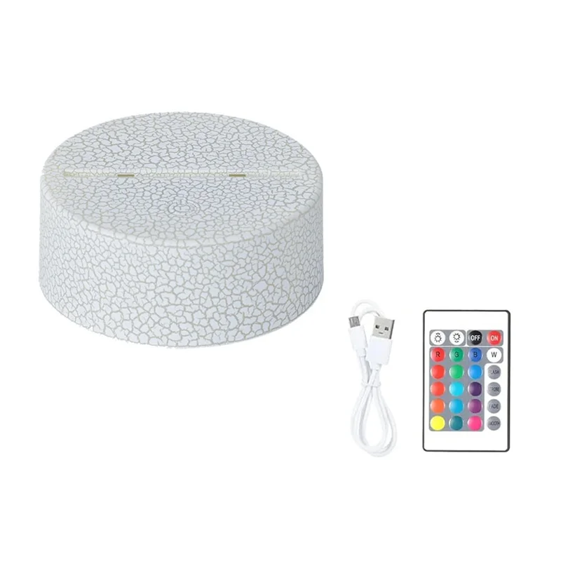 

Y17A 3D Night Light Base Colour Changing Luminous Base Light USB Interface Led Light Display Base Night Light Plastic Base