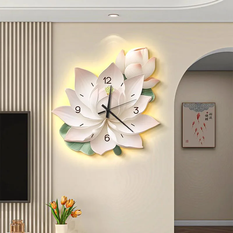 

Led Luxury Wall Clocks Living Room Art Big Mural Aesthetic Silent Creative Wall Watch Nordic Reloj De Pared Home Decoration