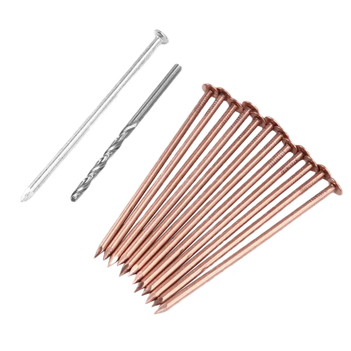 

A96T 14Pcs Copper Nails Kit to Killing Trees,3.5 Inch Pure Copper Nails Bulk,Stump Removal Spikes Hardware Nails for Trees
